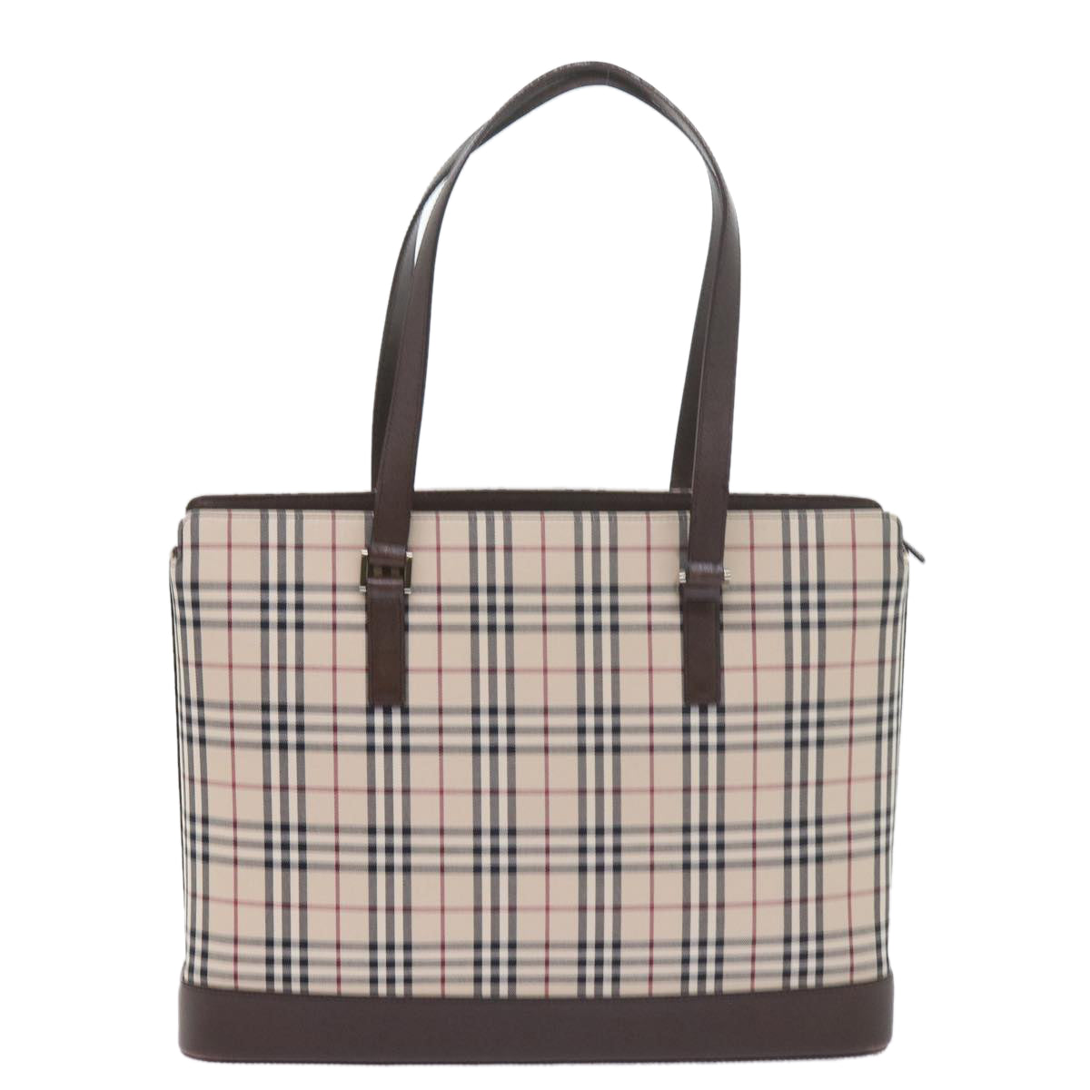 BURBERRY Nova Check Tote Bag Nylon Canvas Beige Auth 59950 - 0