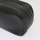 CHANEL Vanity Cosmetic Pouch Leather Black CC Auth 59984-14