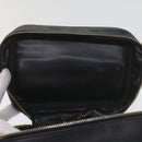 CHANEL Vanity Cosmetic Pouch Leather Black CC Auth 59984-10