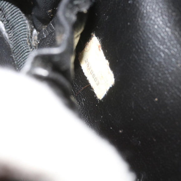 CHANEL Vanity Cosmetic Pouch Leather Black CC Auth 59984