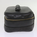 CHANEL Vanity Cosmetic Pouch Leather Black CC Auth 59984-3
