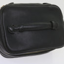 CHANEL Vanity Cosmetic Pouch Leather Black CC Auth 59984-7