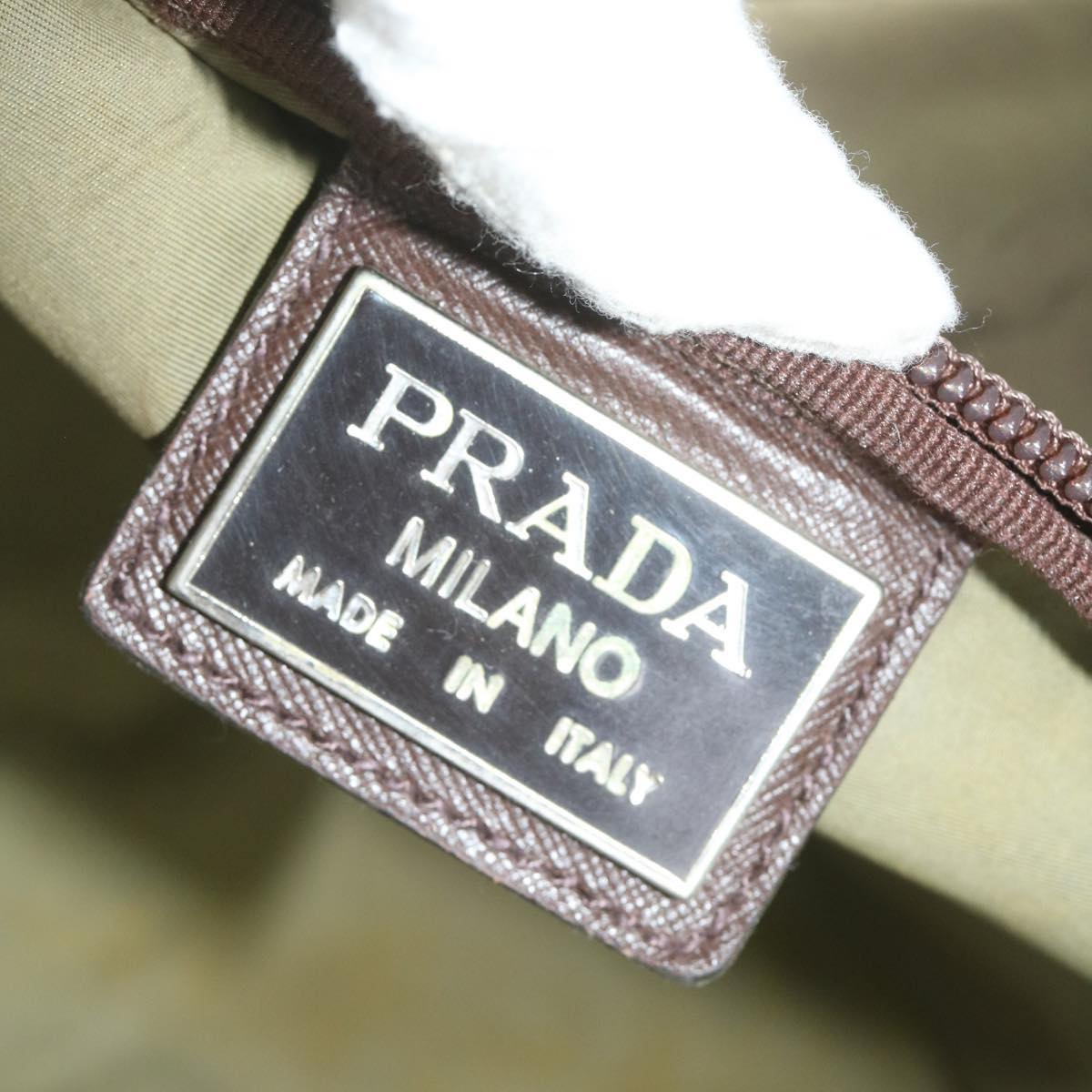PRADA Garment Cover Nylon Khaki Auth 59992