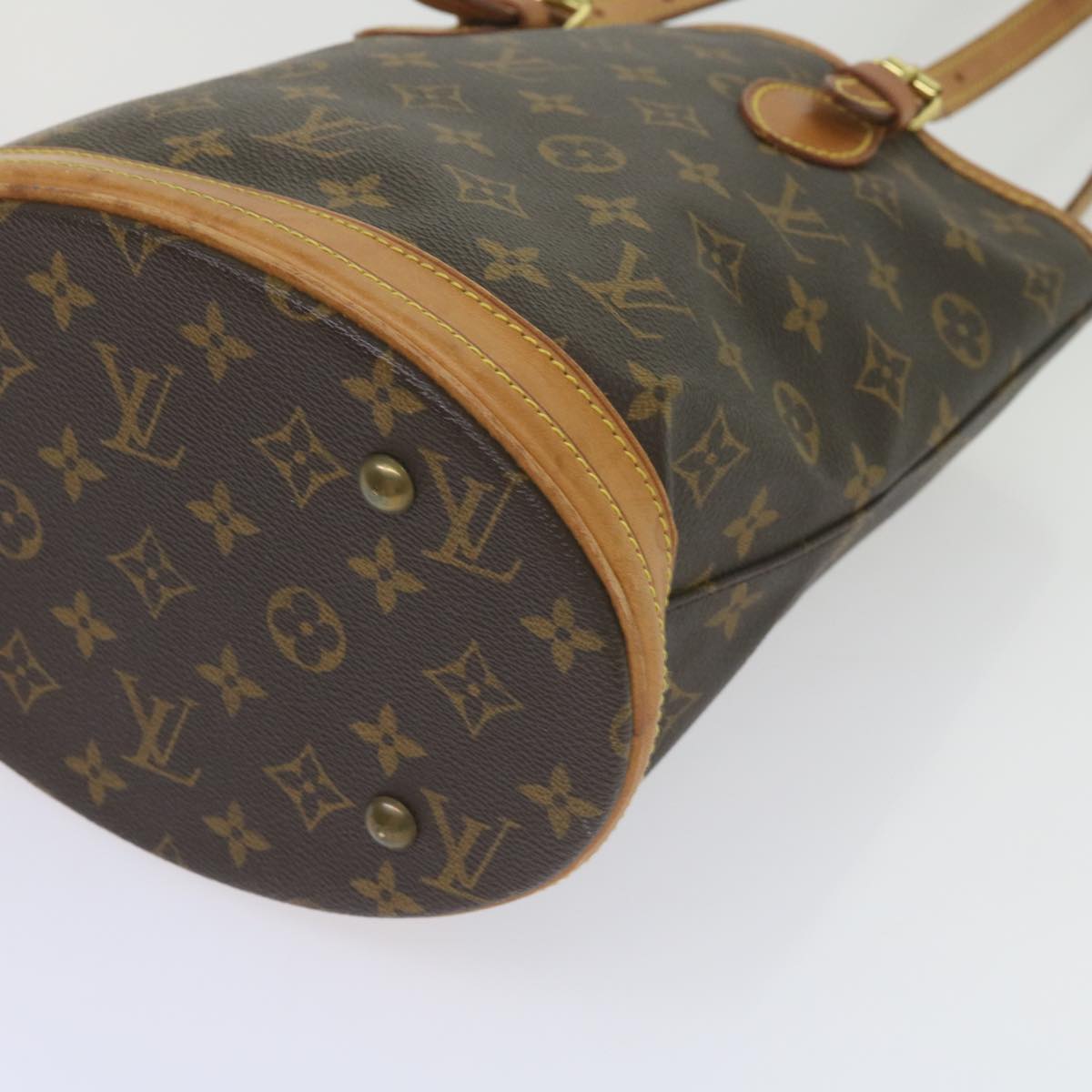 LOUIS VUITTON Monogram Bucket PM Shoulder Bag M42238 LV Auth 60006