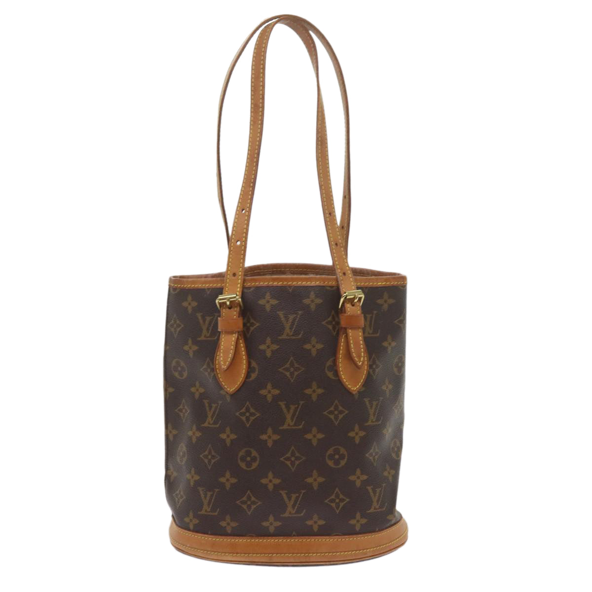 LOUIS VUITTON Monogram Bucket PM Shoulder Bag M42238 LV Auth 60006