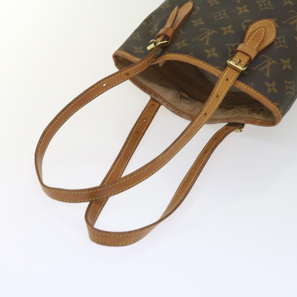 LOUIS VUITTON Monogram Bucket PM Shoulder Bag M42238 LV Auth 60006