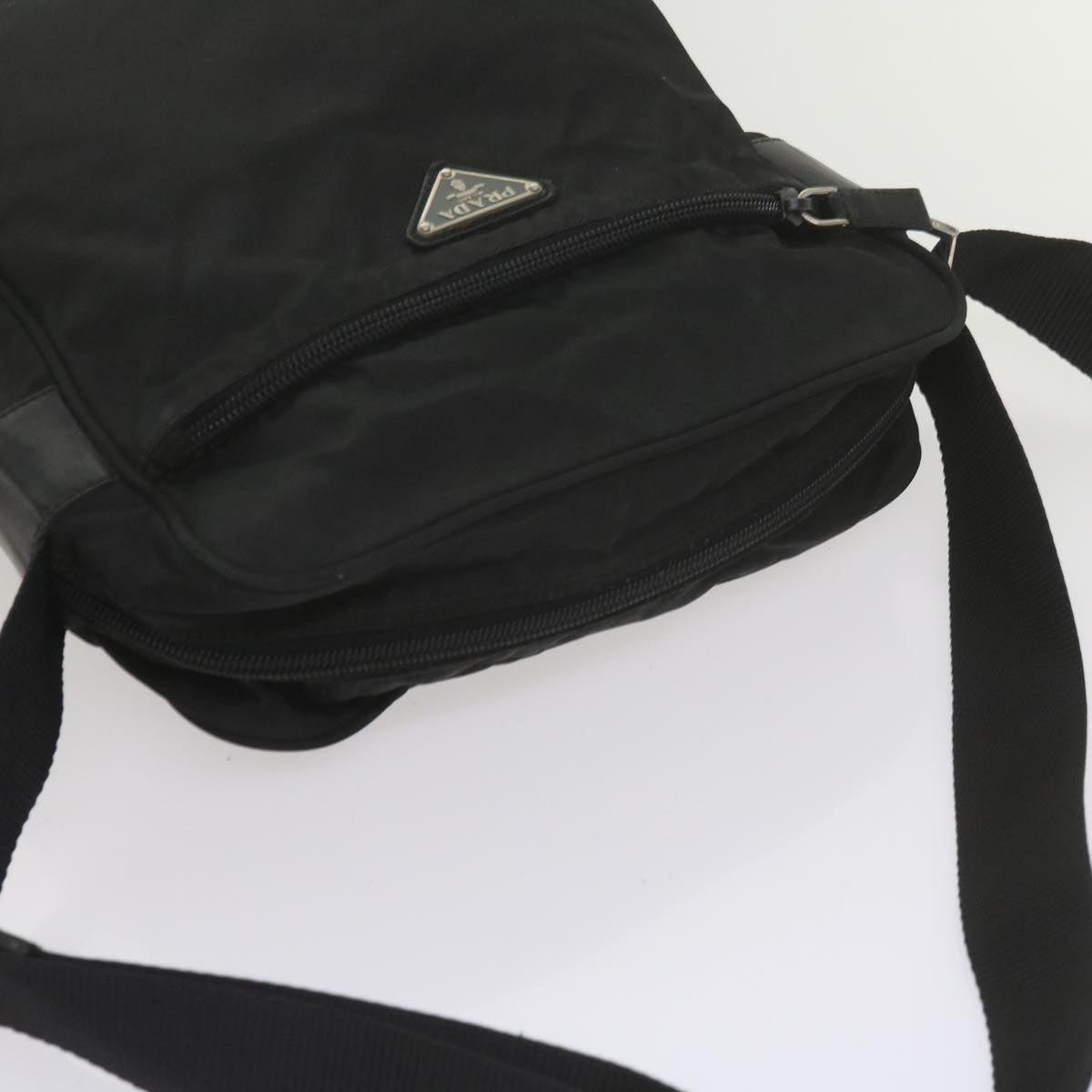 PRADA Shoulder Bag Nylon Black Auth 60009