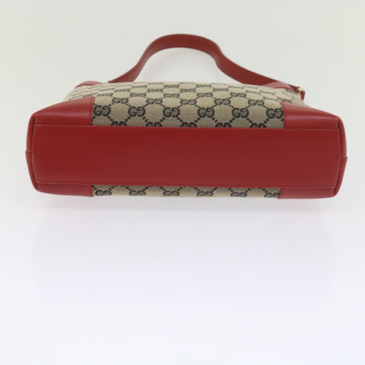 GUCCI GG Canvas Shoulder Bag Beige Red 001 4231 Auth 60012