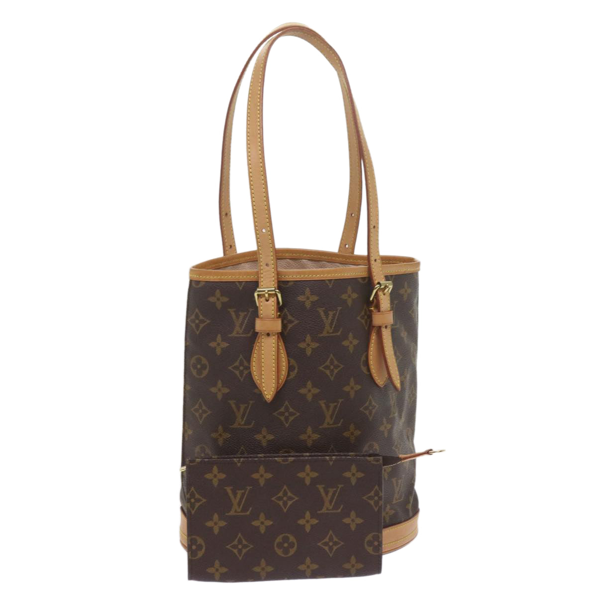 LOUIS VUITTON Monogram Bucket PM Shoulder Bag M42238 LV Auth 60017A