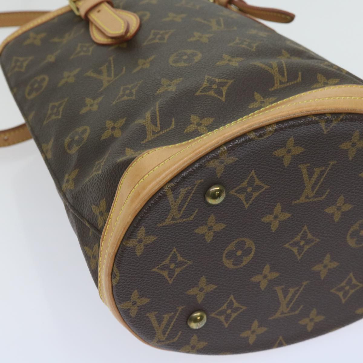 LOUIS VUITTON Monogram Bucket PM Shoulder Bag M42238 LV Auth 60017A