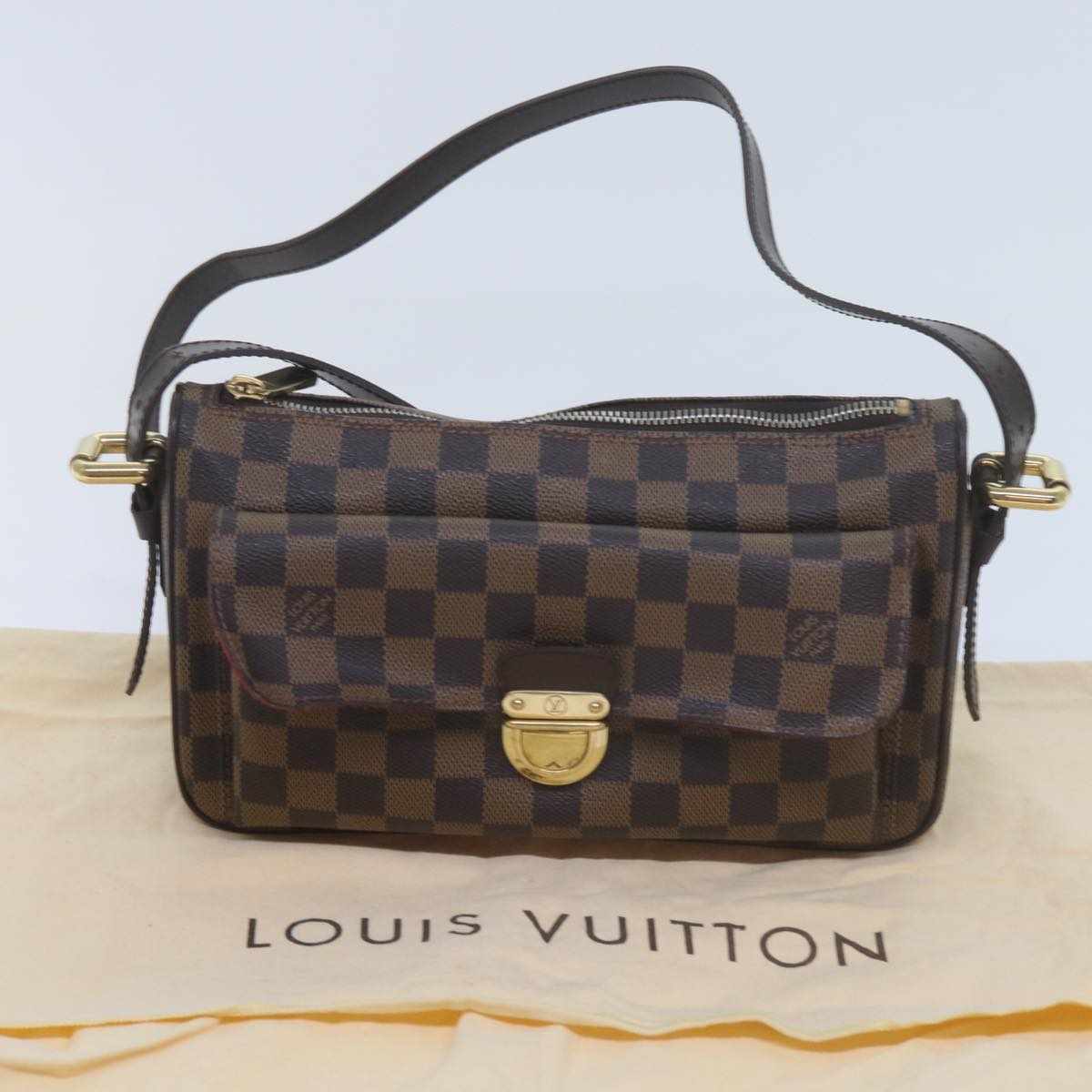 LOUIS VUITTON Damier Ebene Ravello GM Shoulder Bag N60006 LV Auth 60020A