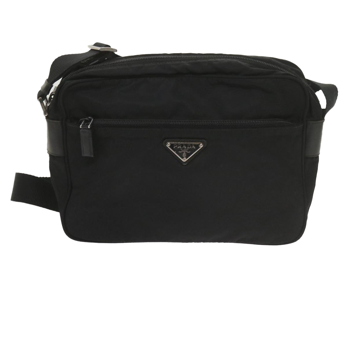 PRADA Shoulder Bag Nylon Black Auth 60028