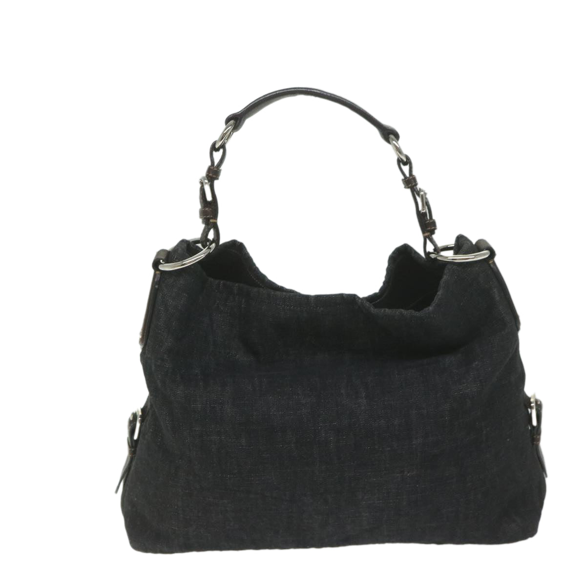 PRADA Shoulder Bag Canvas Black Auth 60047