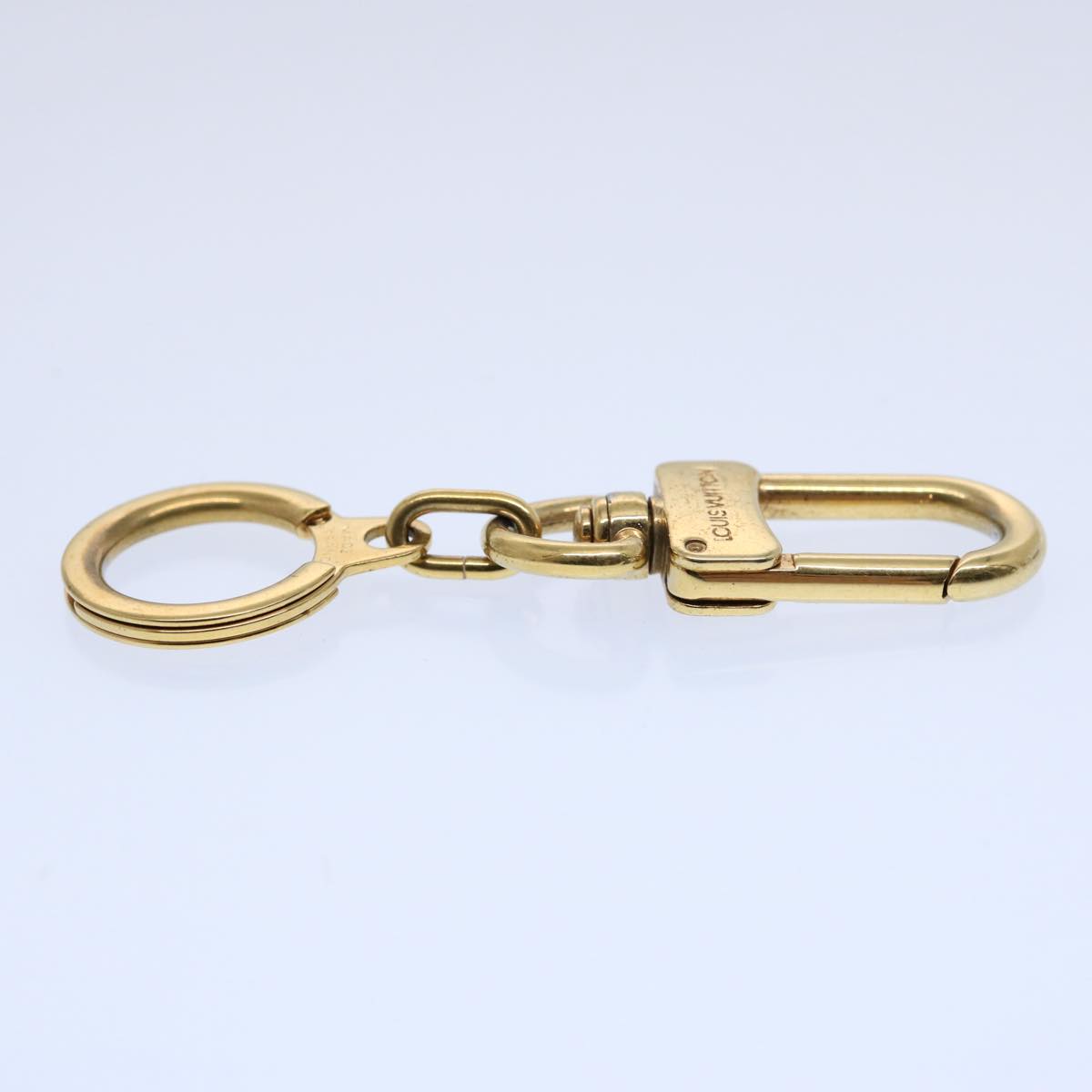 LOUIS VUITTON Anneau Cles Key Holder Metal Gold Tone LV Auth 60050