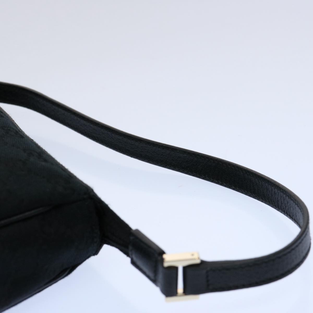 GUCCI GG Canvas Pouch Black 145750 Auth 60060A