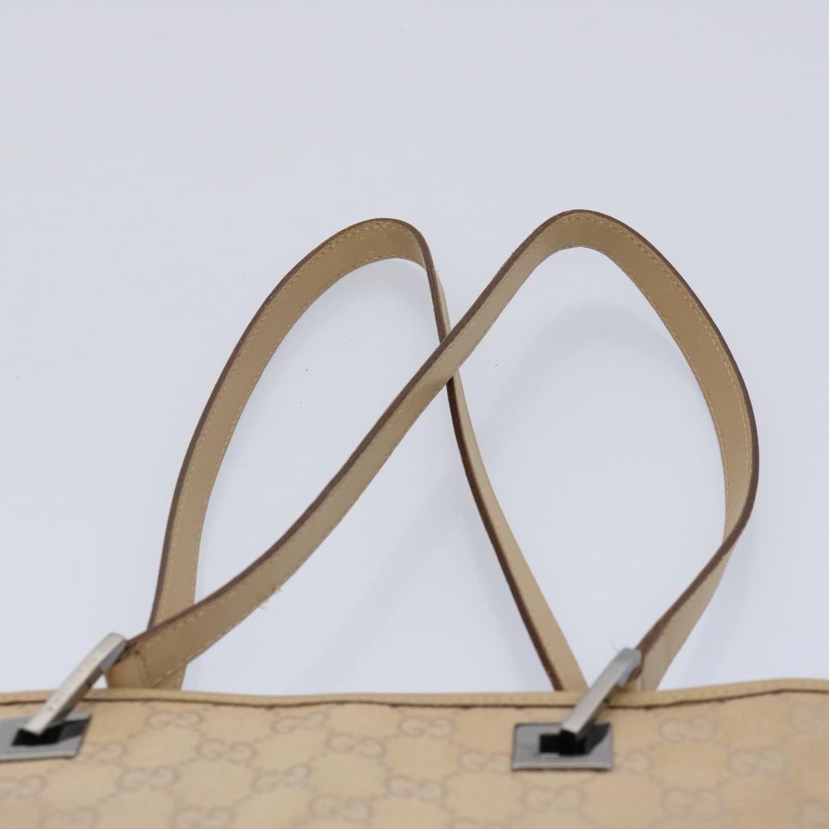 GUCCI GG Canvas Shoulder Bag Beige 31244 Auth 60061