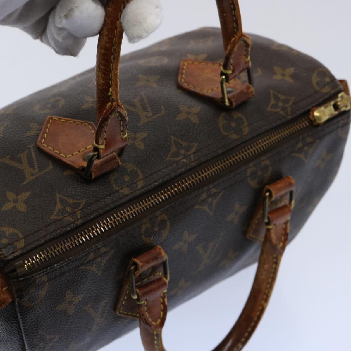 LOUIS VUITTON Monogram Speedy 25 Hand Bag M41528 LV Auth 60071