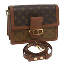 LOUIS VUITTON Monogram Reverse Dauphine MM Shoulder Bag M44391 LV Auth 60072A-1
