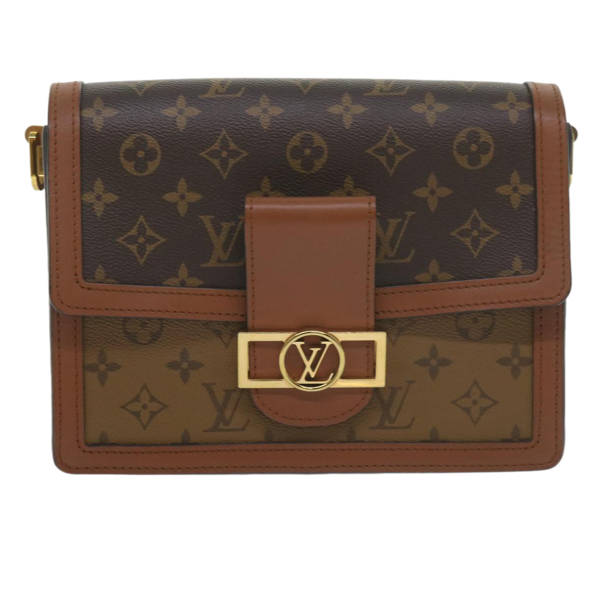 LOUIS VUITTON Monogram Reverse Dauphine MM Shoulder Bag M44391 LV Auth 60072A