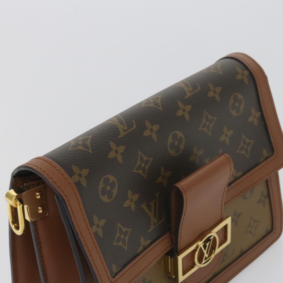 LOUIS VUITTON Monogram Reverse Dauphine MM Shoulder Bag M44391 LV Auth 60072A