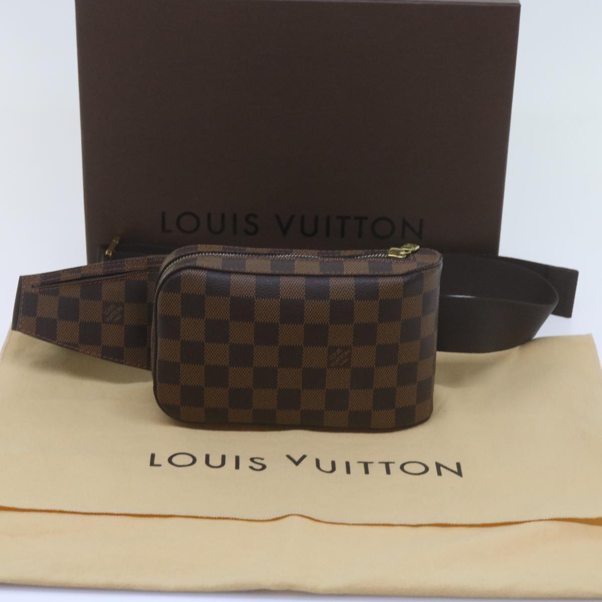 LOUIS VUITTON Damier Ebene Geronimos Shoulder Bag N51994 LV Auth 60076A