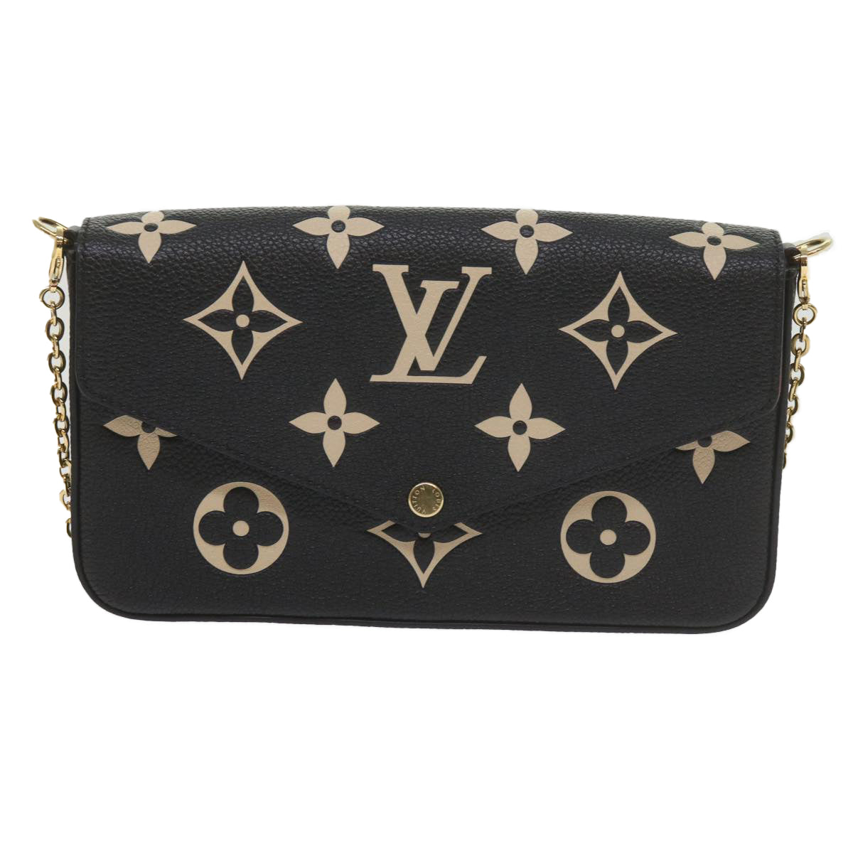 LOUIS VUITTON Monogram Empreinte Giant Felice Bag Black M80482 LV Auth 60079S