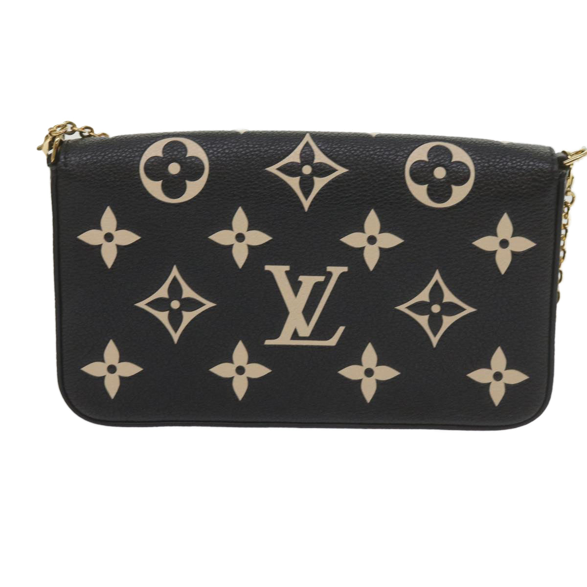 LOUIS VUITTON Monogram Empreinte Giant Felice Bag Black M80482 LV Auth 60079S