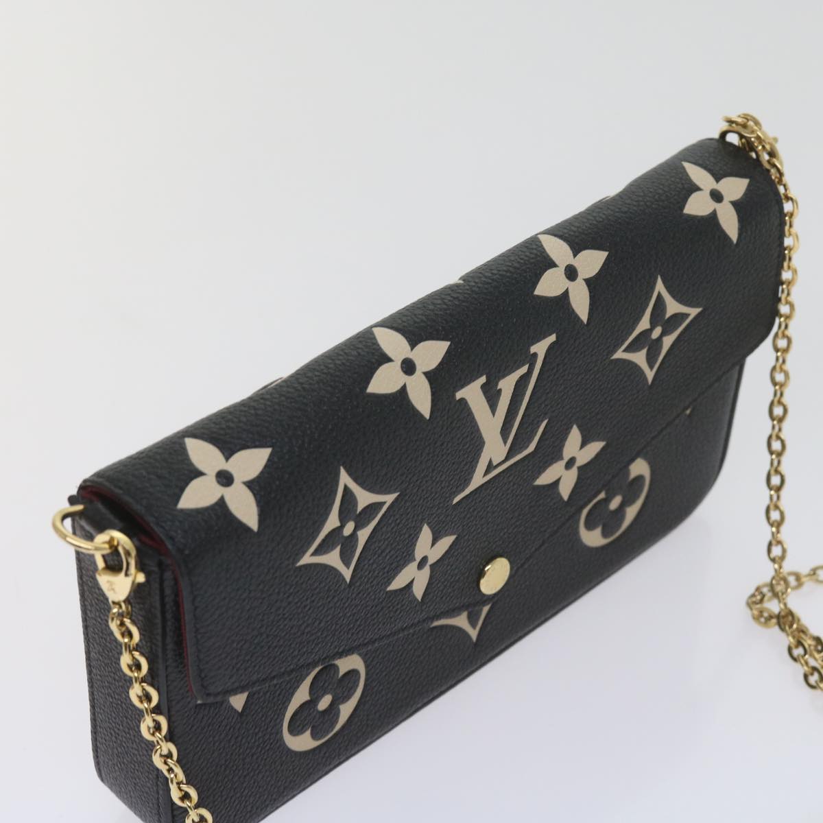 LOUIS VUITTON Monogram Empreinte Giant Felice Bag Black M80482 LV Auth 60079S