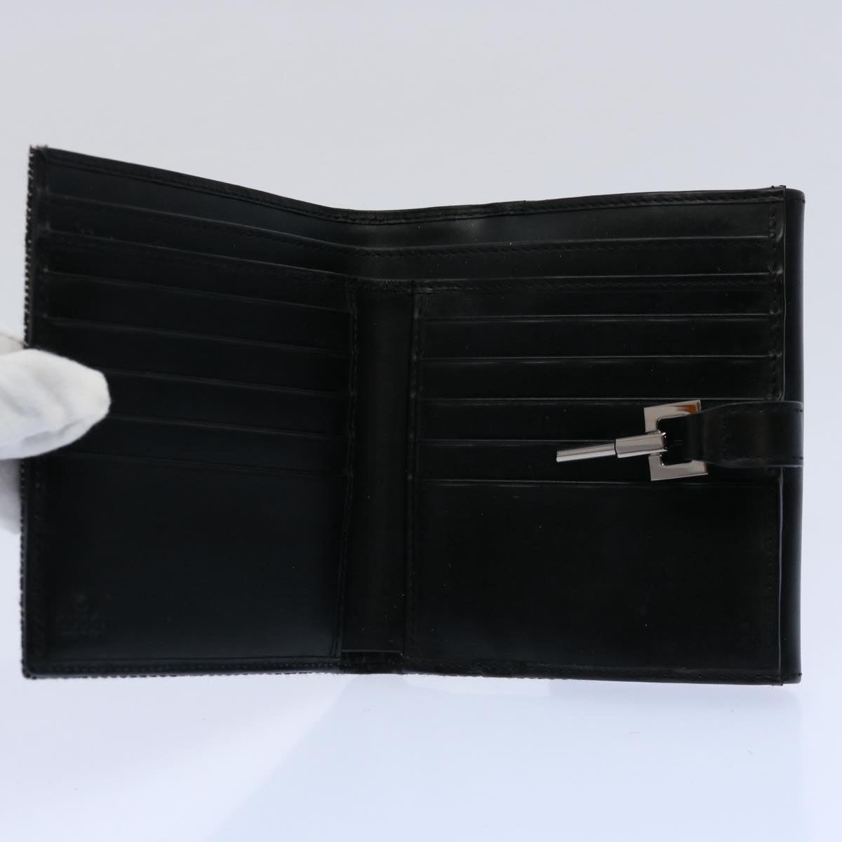 GUCCI GG Canvas Jackie Wallet Navy 05474 Auth 60080A