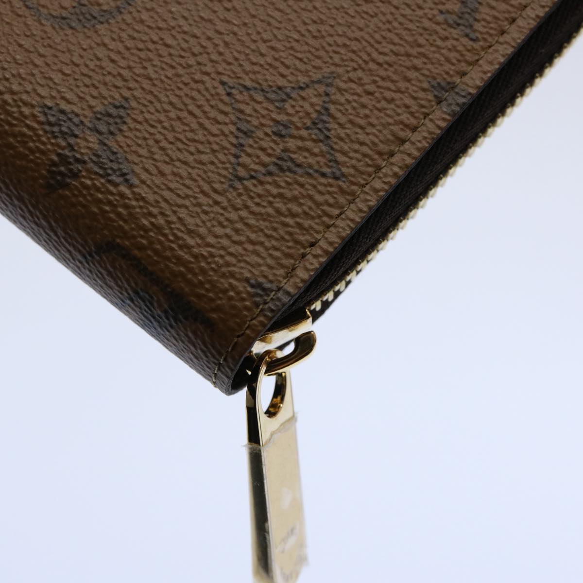 LOUIS VUITTON Monogram Reverse Zippy Wallet Long Wallet M82444 LV Auth 60083S