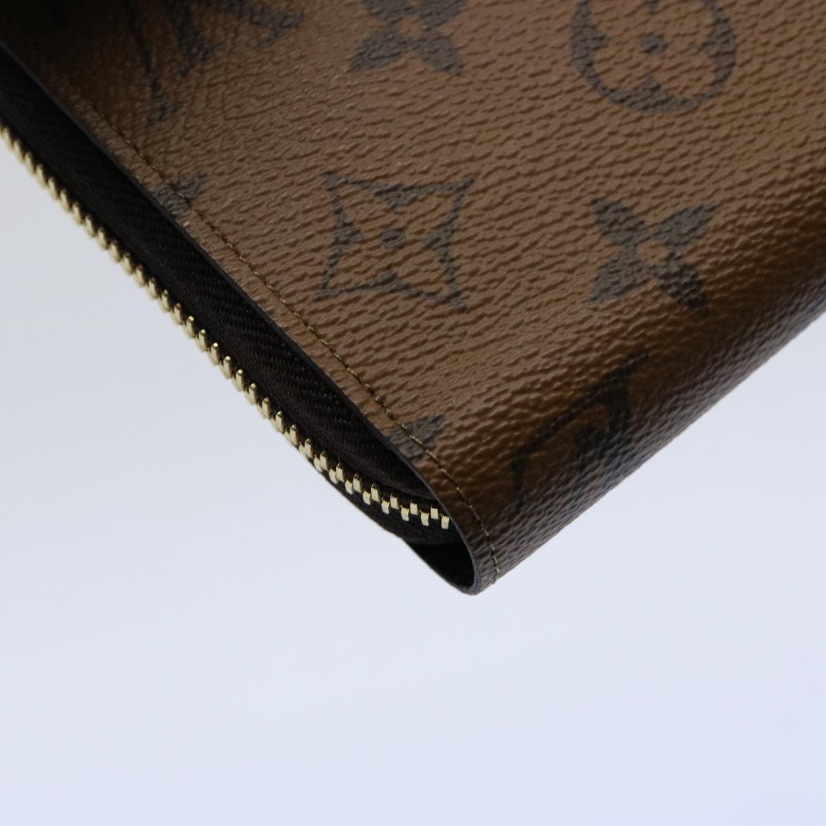 LOUIS VUITTON Monogram Reverse Zippy Wallet Long Wallet M82444 LV Auth 60083S