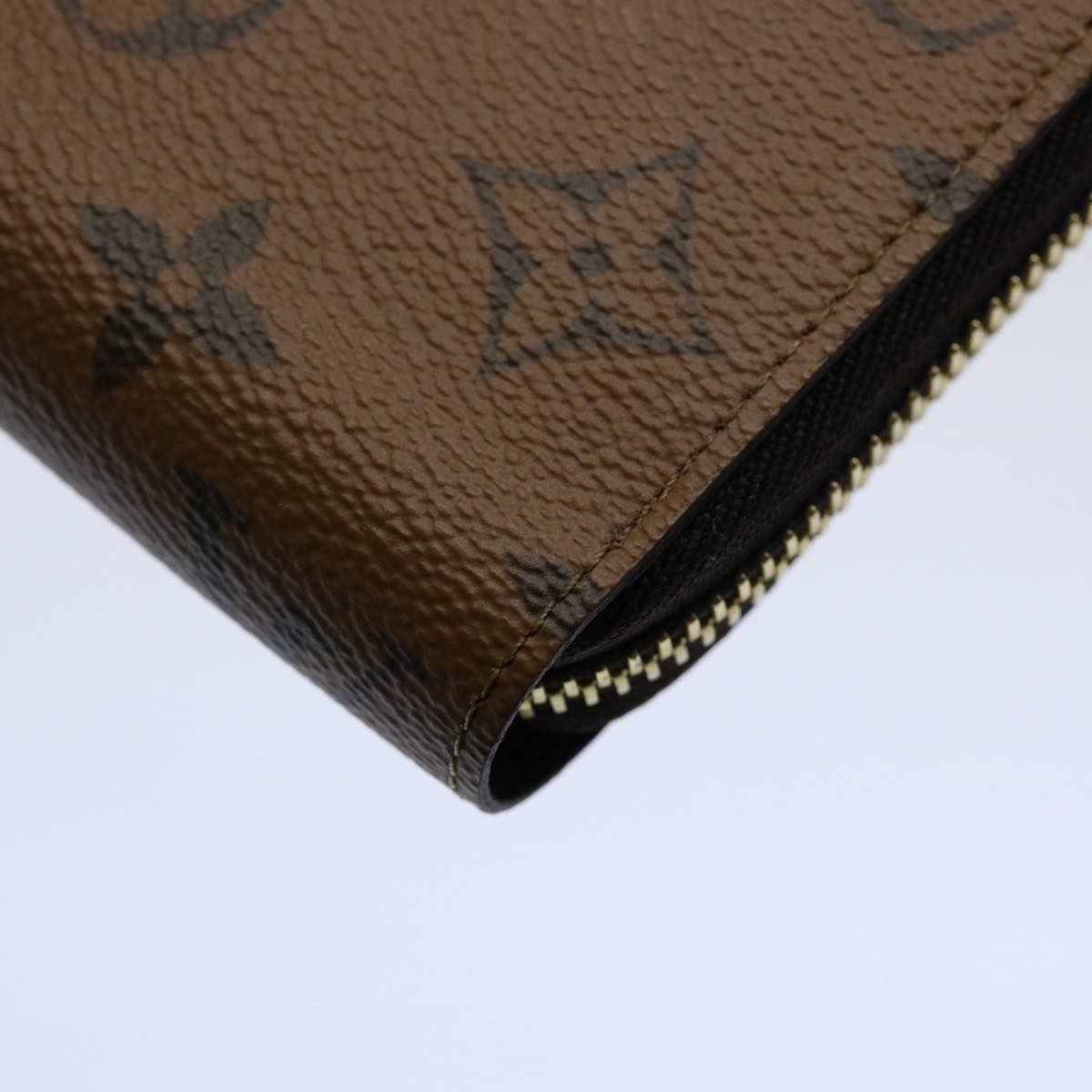 LOUIS VUITTON Monogram Reverse Zippy Wallet Long Wallet M82444 LV Auth 60083S