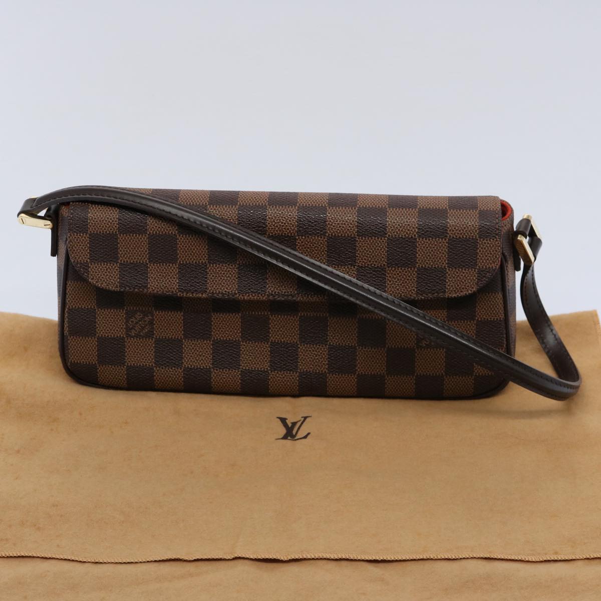 LOUIS VUITTON Damier Ebene Recoleta Shoulder Bag N51299 LV Auth 60093S