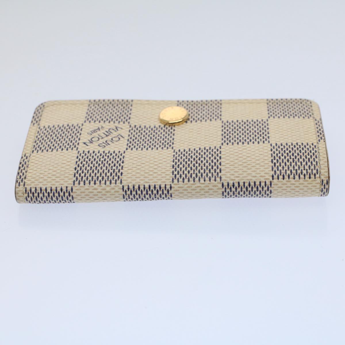 LOUIS VUITTON Damier Azur Multi Cles 4 Key Case N60020 LV Auth 60112