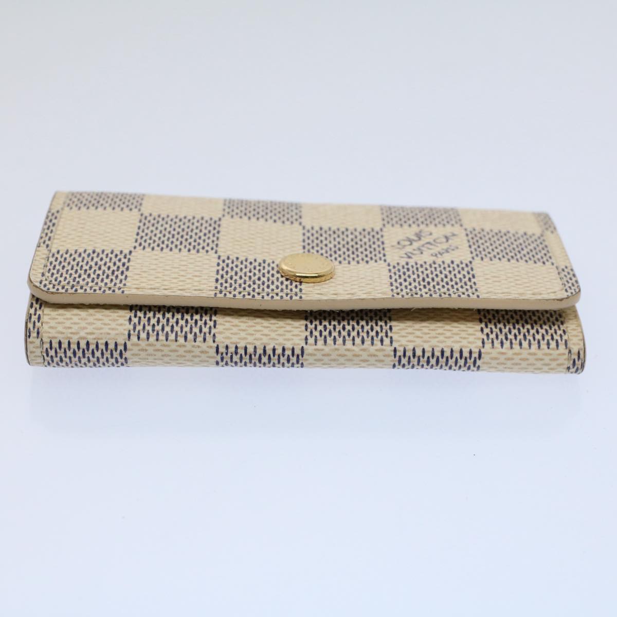 LOUIS VUITTON Damier Azur Multi Cles 4 Key Case N60020 LV Auth 60112