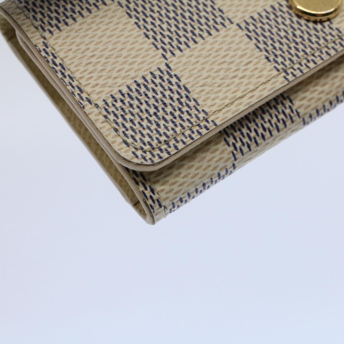 LOUIS VUITTON Damier Azur Multi Cles 4 Key Case N60020 LV Auth 60112