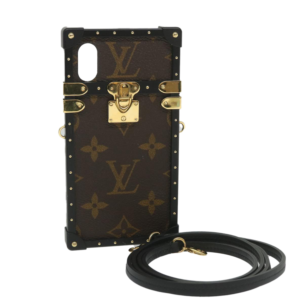 LOUIS VUITTON Monogram iPhone X/XS Eye Trunk Light iPhone Case M67892 Auth 60116