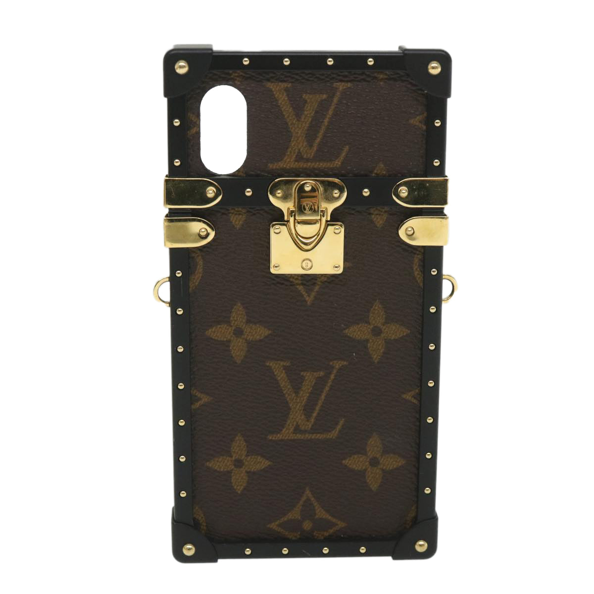 LOUIS VUITTON Monogram iPhone X/XS Eye Trunk Light iPhone Case M67892 Auth 60116