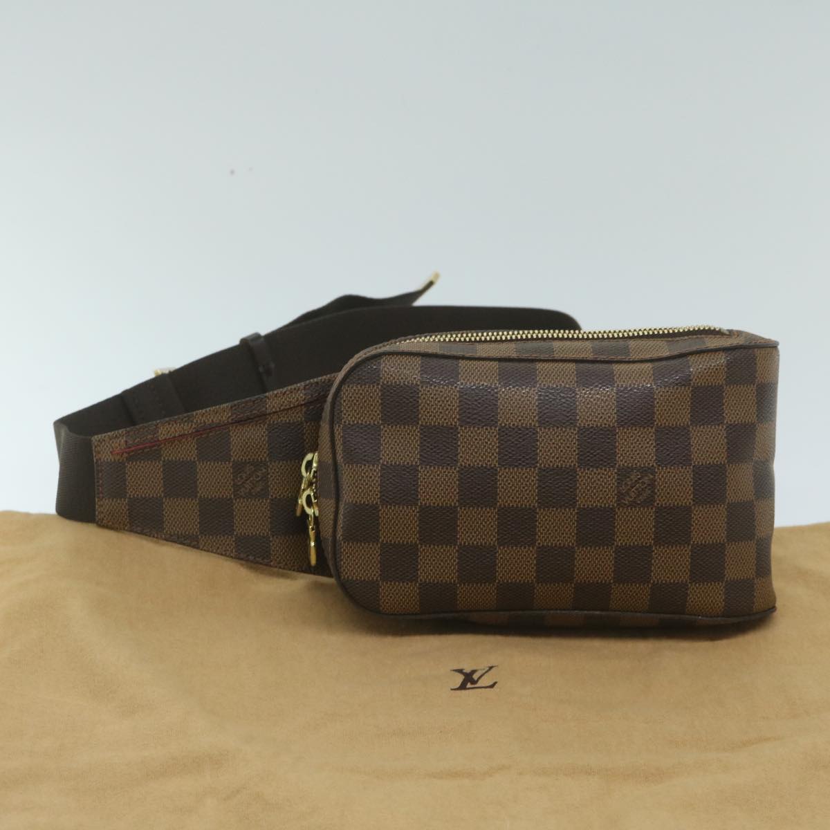 LOUIS VUITTON Damier Ebene Geronimos Shoulder Bag N51994 LV Auth 60117