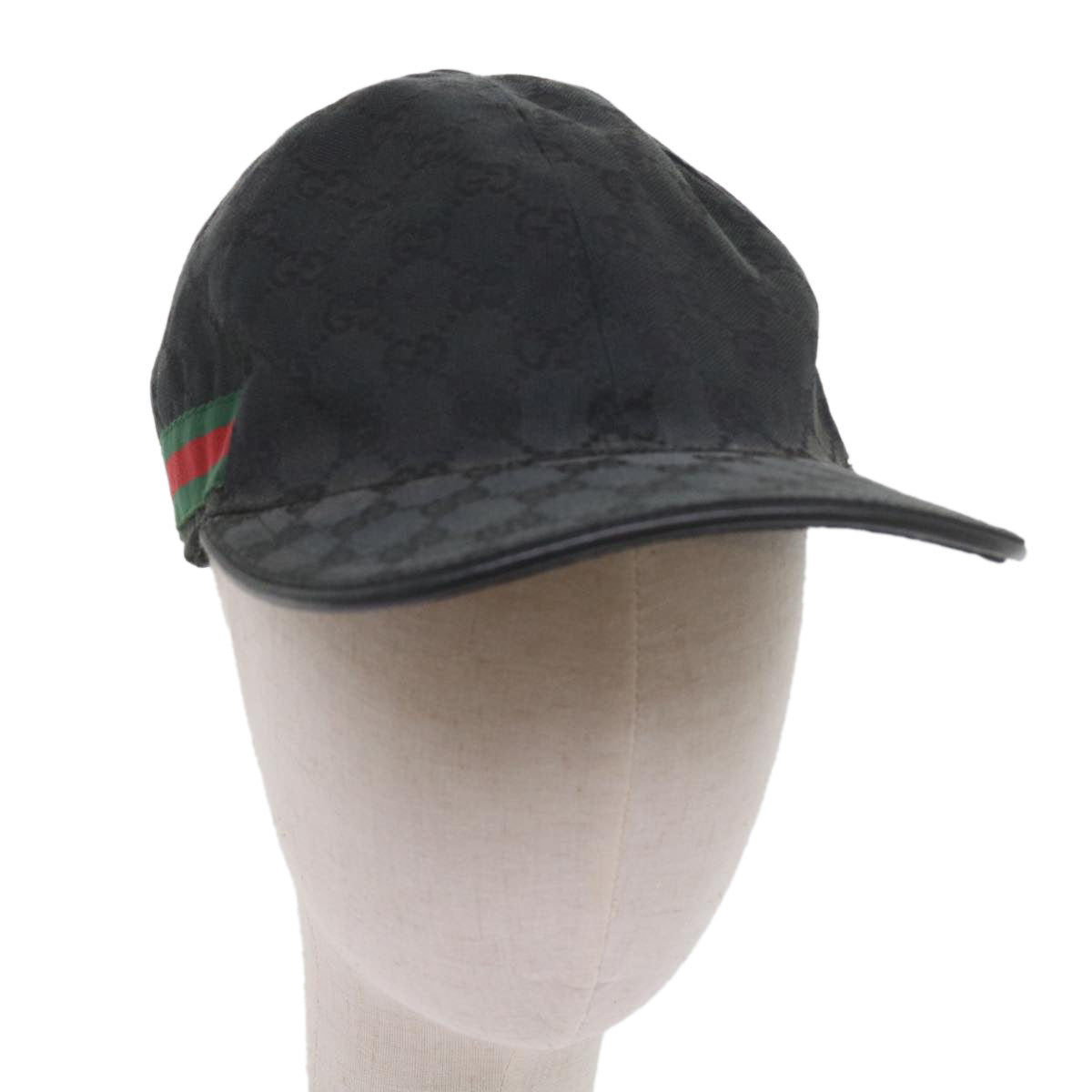 GUCCI GG Canvas Web Sherry Line Cap L Size Red Black Green 200035 Auth 60126