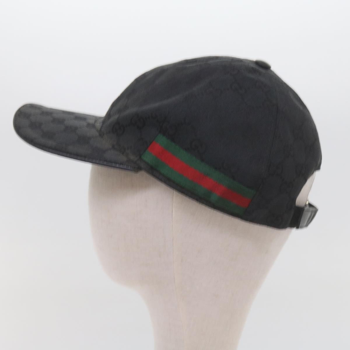 GUCCI GG Canvas Web Sherry Line Cap L Size Red Black Green 200035 Auth 60126