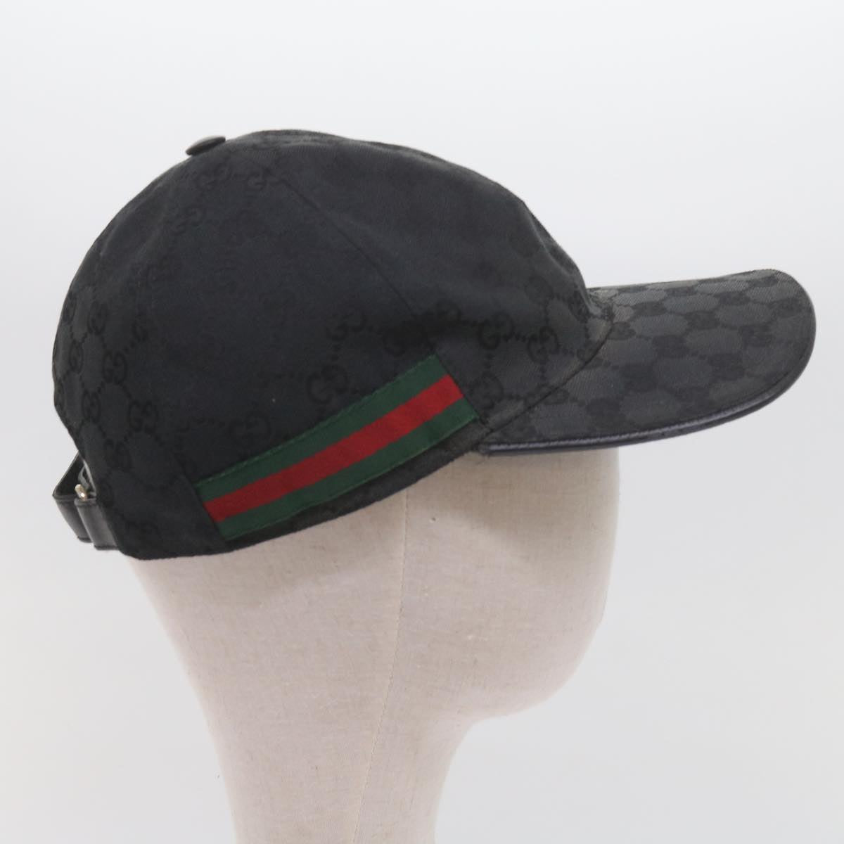 GUCCI GG Canvas Web Sherry Line Cap L Size Red Black Green 200035 Auth 60126