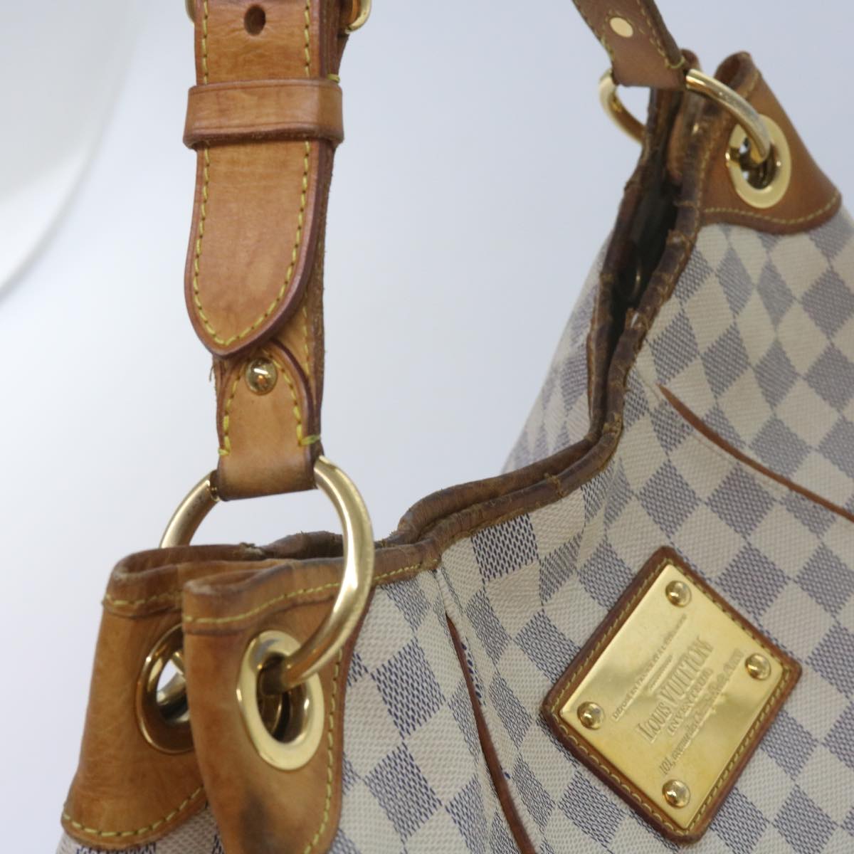 LOUIS VUITTON Damier Azur Galliera PM Shoulder Bag N55215 LV Auth 60160