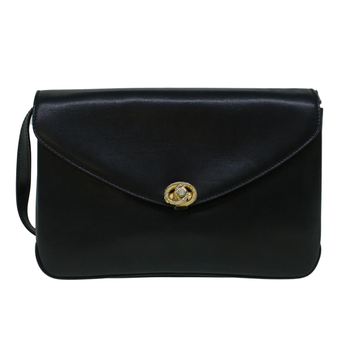 BALLY Shoulder Bag Leather Black Auth 60178