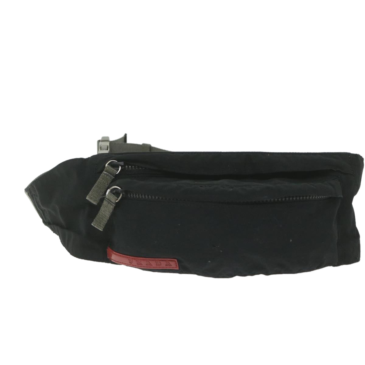 PRADA Sports Waist bag Nylon Black Auth 60186 - 0