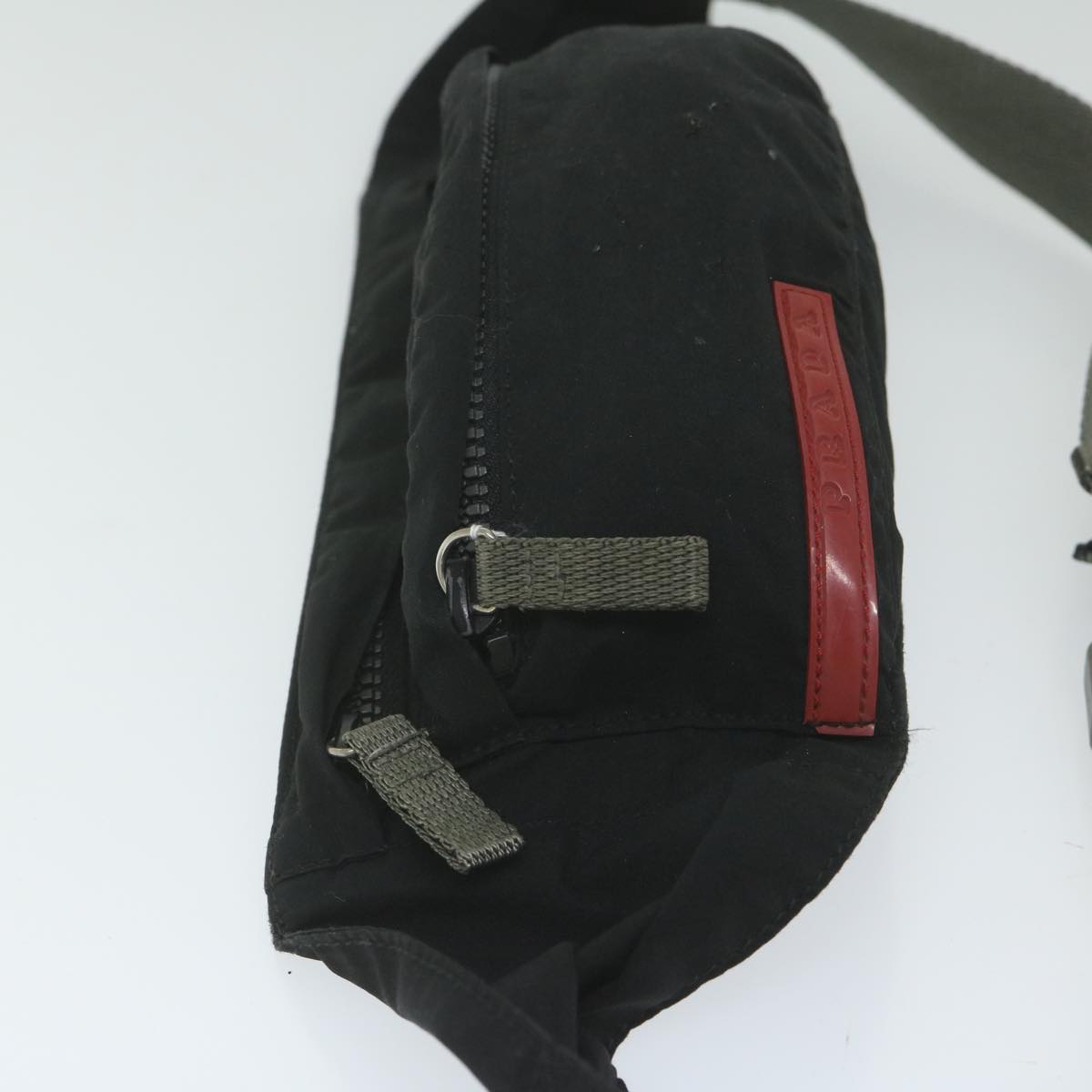 PRADA Sports Waist bag Nylon Black Auth 60186