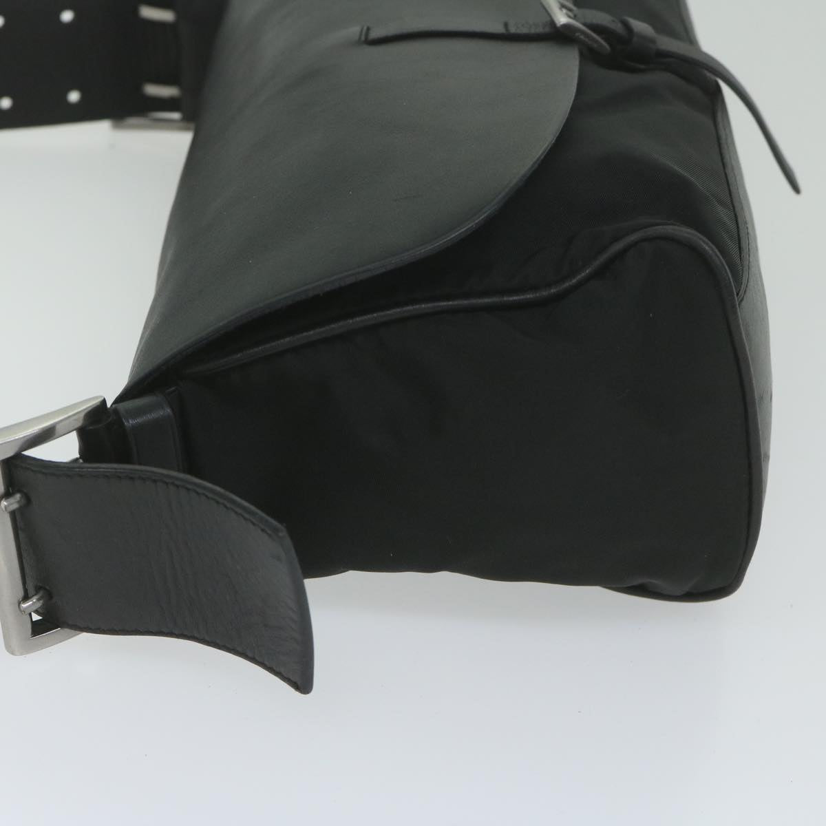 PRADA Shoulder Bag Nylon Black Auth 60190