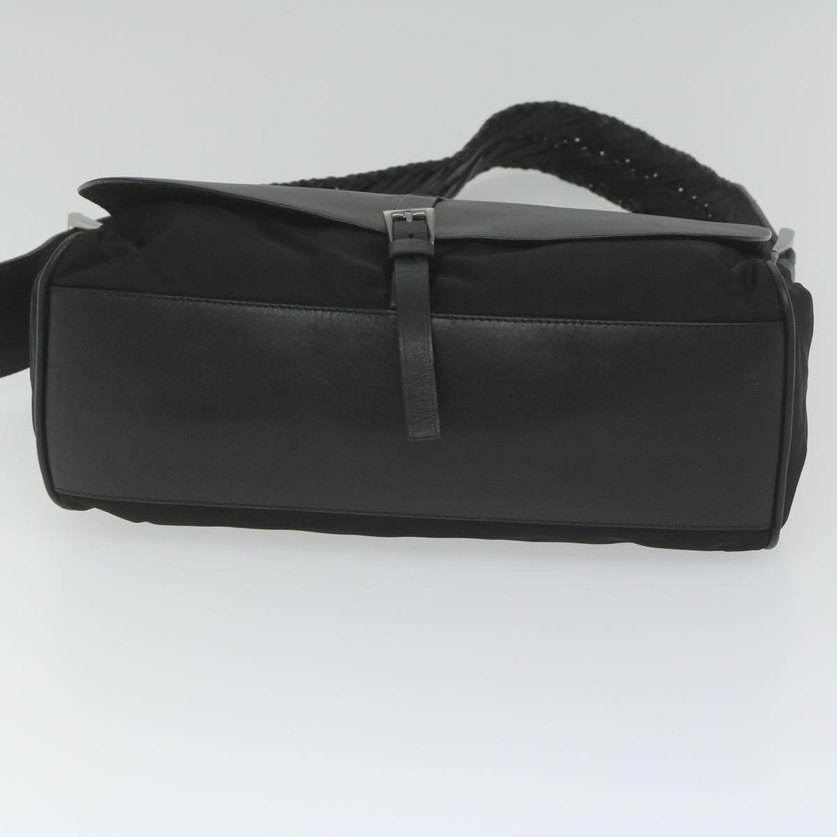 PRADA Shoulder Bag Nylon Black Auth 60190