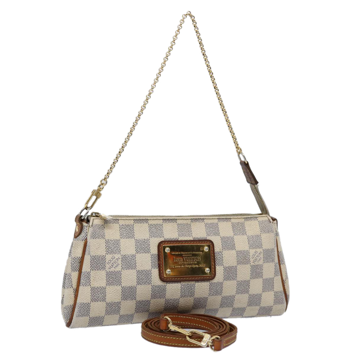 LOUIS VUITTON Damier Azur Eva Shoulder Bag 2way N55214 LV Auth 60203