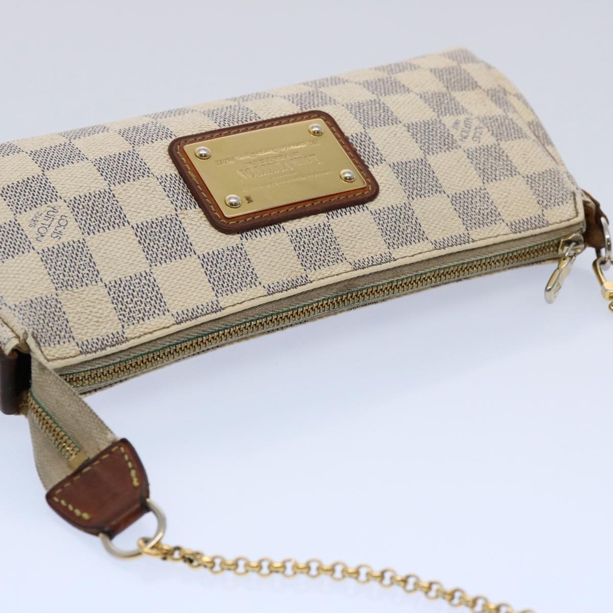 LOUIS VUITTON Damier Azur Eva Shoulder Bag 2way N55214 LV Auth 60203